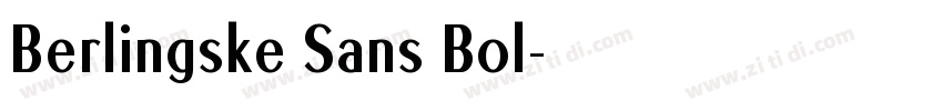 Berlingske Sans Bol字体转换